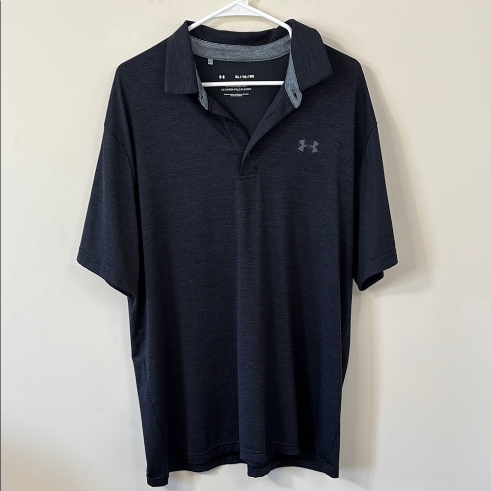 Under Armour Men’s Playoff Golf Polo Black Size XL - Picture 2 of 8